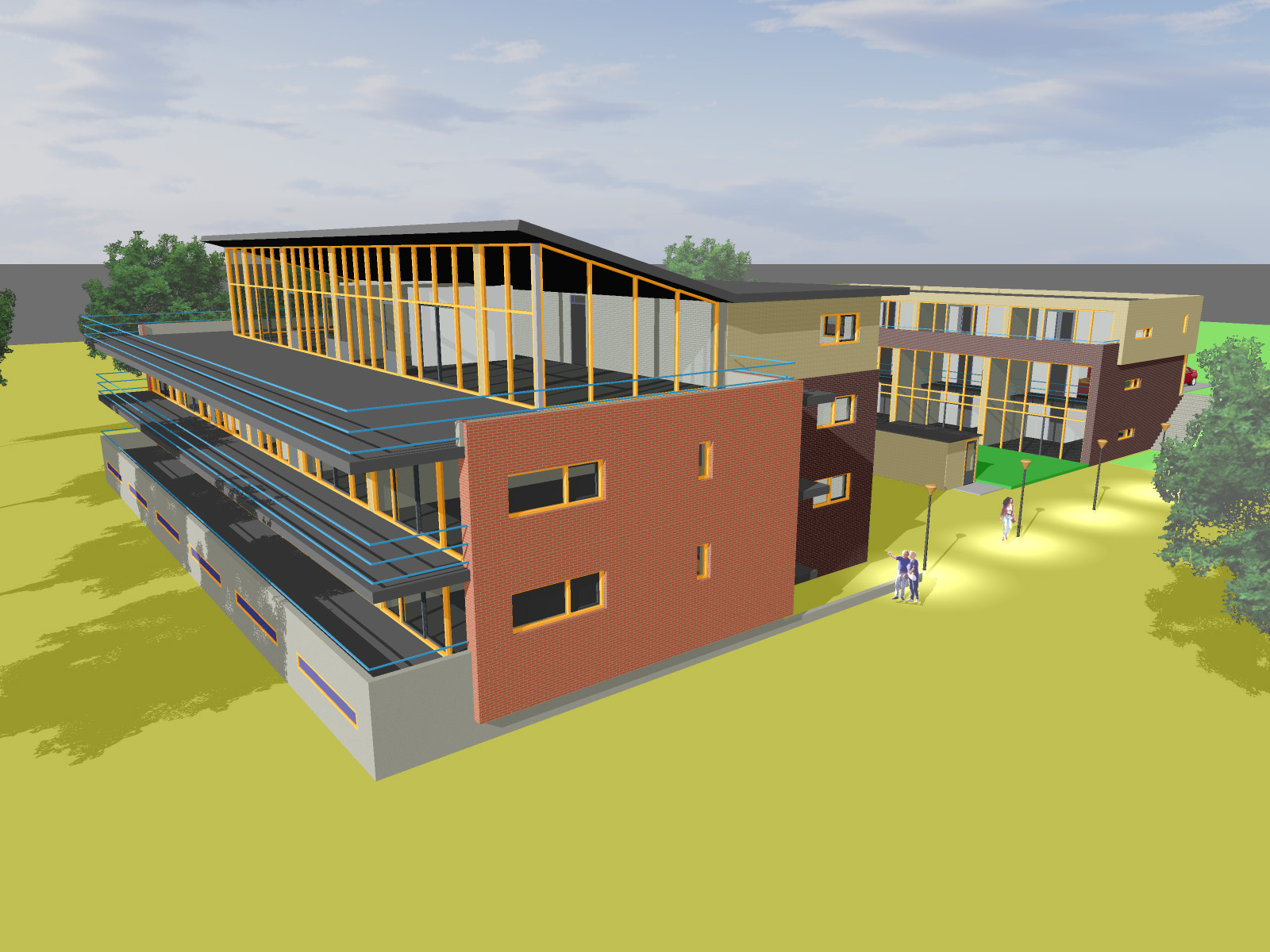 Dijkwoningen en appartementengebouw te Ammerstol - 2